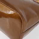 LOUIS VUITTON Monogram Vernis Houston Hand Bag Bronze M91122 LV Auth ARZ080-16