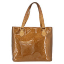 LOUIS VUITTON Monogram Vernis Houston Hand Bag Bronze M91122 LV Auth ARZ080-13