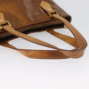 LOUIS VUITTON Monogram Vernis Houston Hand Bag Bronze M91122 LV Auth ARZ080-7