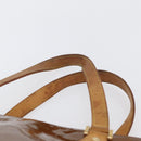 LOUIS VUITTON Monogram Vernis Houston Hand Bag Bronze M91122 LV Auth ARZ080-8
