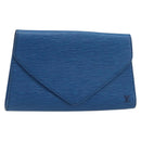 LOUIS VUITTON Epi Art Deco Clutch Bag Blue M52635 LV Auth ARZ083-1