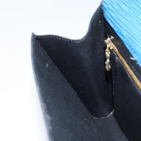 LOUIS VUITTON Epi Art Deco Clutch Bag Blue M52635 LV Auth ARZ083