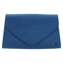 LOUIS VUITTON Epi Art Deco Clutch Bag Blue M52635 LV Auth ARZ083-2