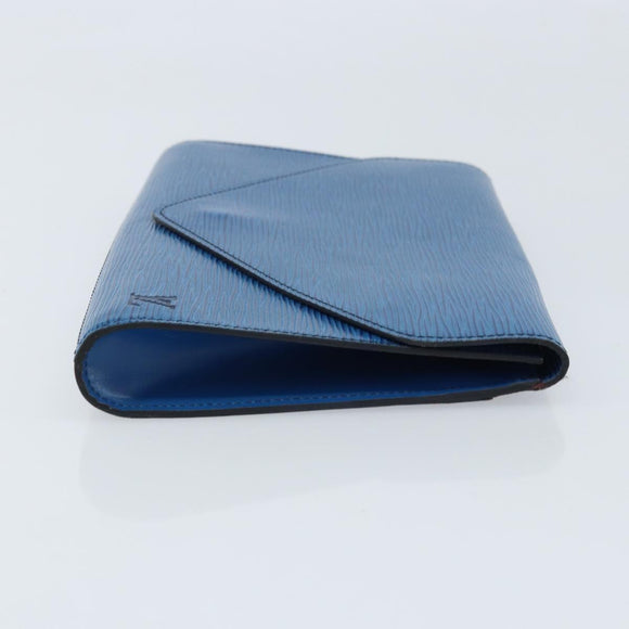 LOUIS VUITTON Epi Art Deco Clutch Bag Blue M52635 LV Auth ARZ083