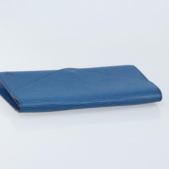 LOUIS VUITTON Epi Art Deco Clutch Bag Blue M52635 LV Auth ARZ083