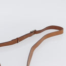 CELINE Macadam Canvas Circle Shoulder Bag PVC Leather Brown Gold Auth ARZ089-8