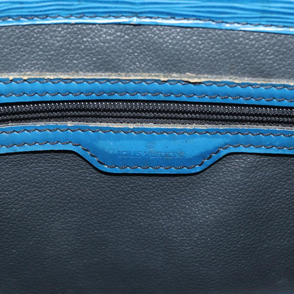 LOUIS VUITTON Epi Sac Plat Hand Bag Blue M52075 LV Auth ARZ090