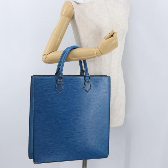 LOUIS VUITTON Epi Sac Plat Hand Bag Blue M52075 LV Auth ARZ090