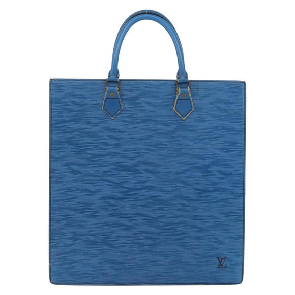 LOUIS VUITTON Epi Sac Plat Hand Bag Blue M52075 LV Auth ARZ090