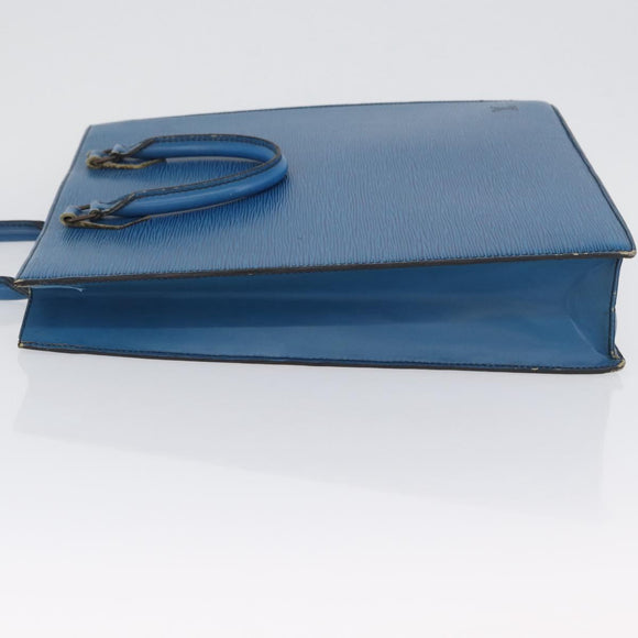 LOUIS VUITTON Epi Sac Plat Hand Bag Blue M52075 LV Auth ARZ090