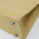 FENDI Handtasche Leder Elfenbein Silber Auth ARZ093-12