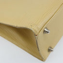 FENDI Handtasche Leder Elfenbein Silber Auth ARZ093-13