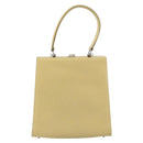FENDI Handtasche Leder Elfenbein Silber Auth ARZ093-3