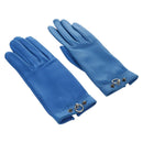 HERMES Medor Gloves Leather 6 1/2 Blue Auth ARZ096V-1