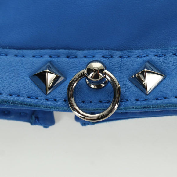 HERMES Medor Gloves Leather 6 1/2 Blue Auth ARZ096V