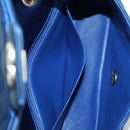 CHANEL Mini Matelasse 20 Chain Shoulder Bag Satin Blue Gold CC Auth ARZ097SAM-27