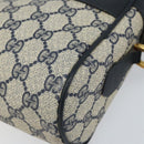 GUCCI GG Supreme Sherry Line Shoulder Bag PVC Navy Gold 56 02 005 Auth ARZ102-10