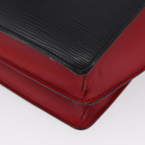LOUIS VUITTON Epi Bicolor Varenne Hand Bag Black Red M52387 LV Auth ARZ106