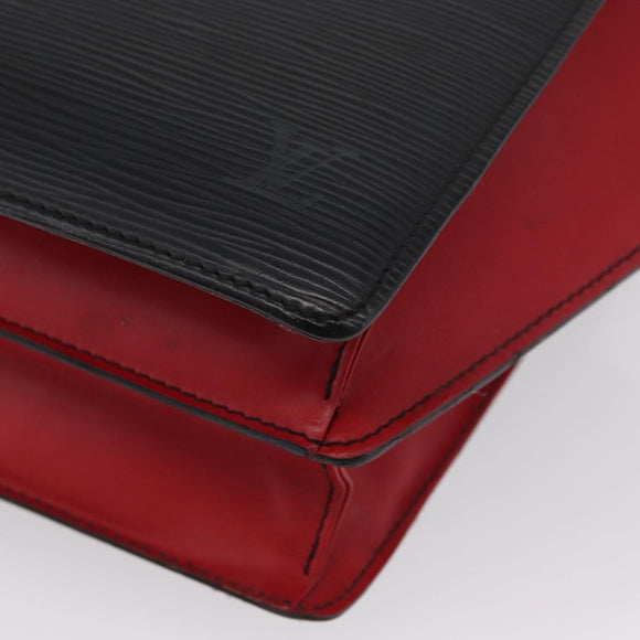 LOUIS VUITTON Epi Bicolor Varenne Hand Bag Black Red M52387 LV Auth ARZ106