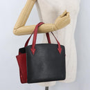LOUIS VUITTON Epi Bicolor Varenne Hand Bag Black Red M52387 LV Auth ARZ106-24