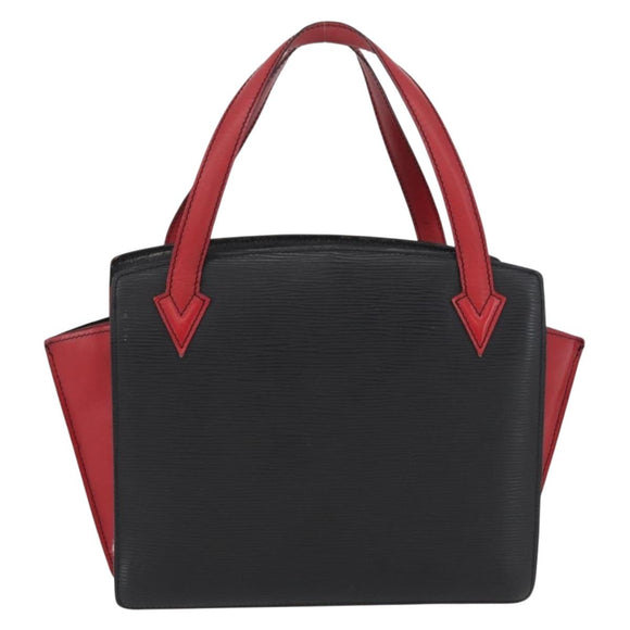 LOUIS VUITTON Epi Bicolor Varenne Hand Bag Black Red M52387 LV Auth ARZ106
