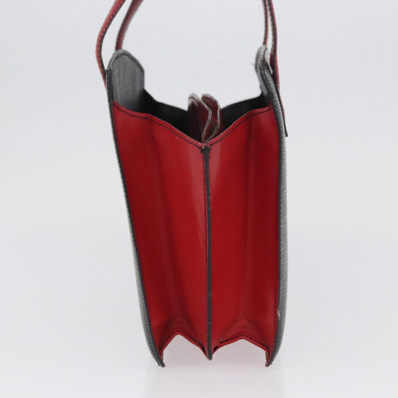 LOUIS VUITTON Epi Bicolor Varenne Hand Bag Black Red M52387 LV Auth ARZ106
