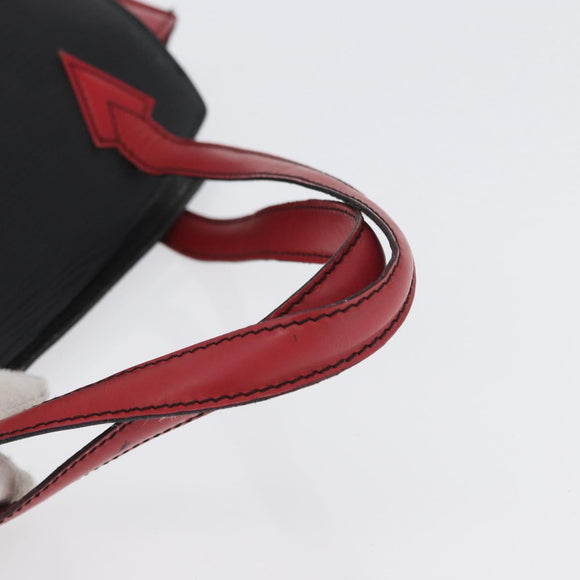LOUIS VUITTON Epi Bicolor Varenne Hand Bag Black Red M52387 LV Auth ARZ106