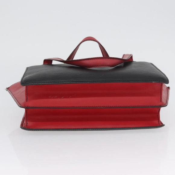 LOUIS VUITTON Epi Bicolor Varenne Hand Bag Black Red M52387 LV Auth ARZ106