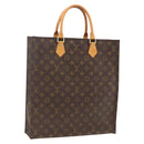 LOUIS VUITTON Monogram Sac Plat Hand Bag M51140 LV Auth ARZ108-1