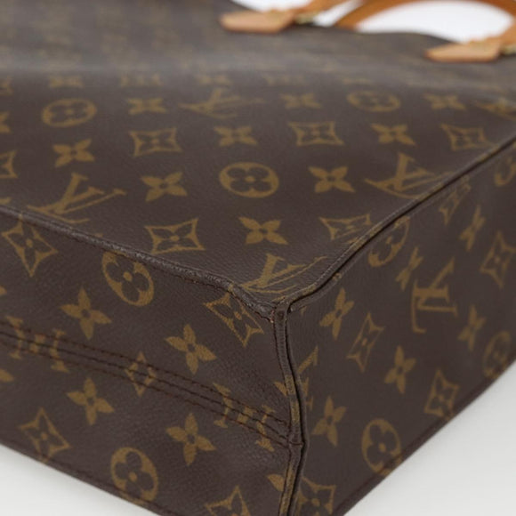 LOUIS VUITTON Monogram Sac Plat Hand Bag M51140 LV Auth ARZ108