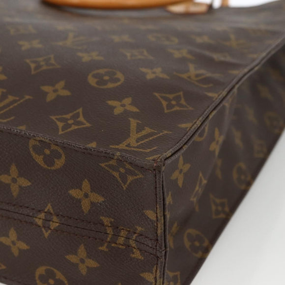 LOUIS VUITTON Monogram Sac Plat Hand Bag M51140 LV Auth ARZ108
