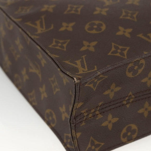 LOUIS VUITTON Monogram Sac Plat Hand Bag M51140 LV Auth ARZ108