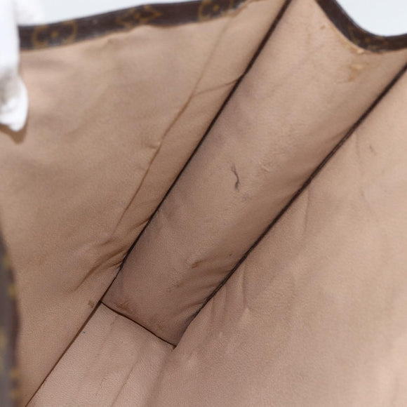 LOUIS VUITTON Monogram Sac Plat Hand Bag M51140 LV Auth ARZ108
