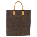 LOUIS VUITTON Monogram Sac Plat Hand Bag M51140 LV Auth ARZ108-13