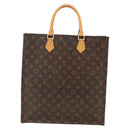 LOUIS VUITTON Monogram Sac Plat Hand Bag M51140 LV Auth ARZ108-2