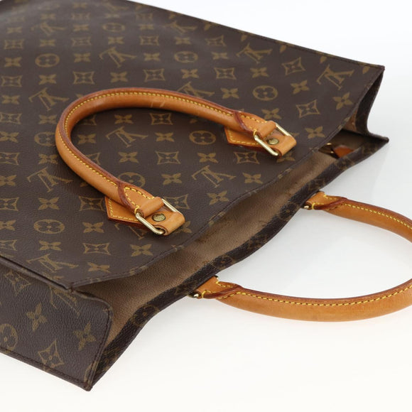 LOUIS VUITTON Monogram Sac Plat Hand Bag M51140 LV Auth ARZ108