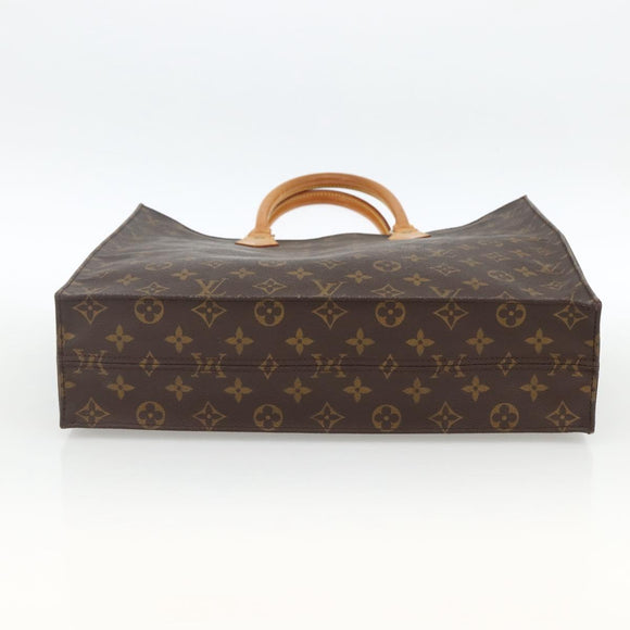 LOUIS VUITTON Monogram Sac Plat Hand Bag M51140 LV Auth ARZ108