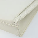 Salvatore Ferragamo Gancini Umhängetasche Leder Weiß Gold Auth ARZ115-10