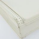 Salvatore Ferragamo Gancini Umhängetasche Leder Weiß Gold Auth ARZ115-11