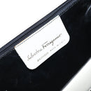 Salvatore Ferragamo Gancini Umhängetasche Leder Weiß Gold Auth ARZ115-17