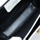 Salvatore Ferragamo Gancini Umhängetasche Leder Weiß Gold Auth ARZ115-18