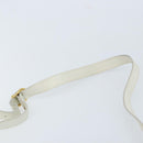 Salvatore Ferragamo Gancini Umhängetasche Leder Weiß Gold Auth ARZ115-8