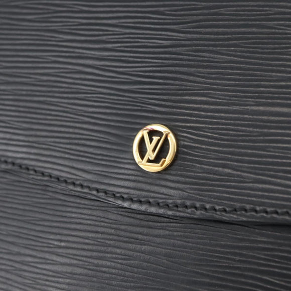 LOUIS VUITTON Epi Montaigne 27 Clutch Bag Black M52652 LV Auth ARZ117