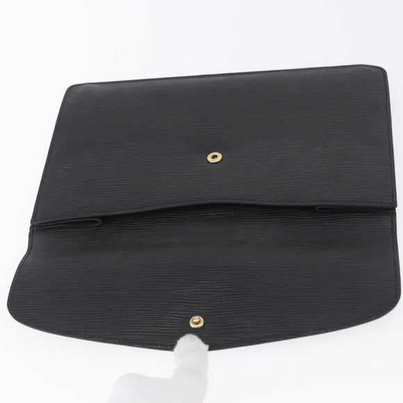 LOUIS VUITTON Epi Montaigne 27 Clutch Bag Black M52652 LV Auth ARZ117