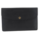 LOUIS VUITTON Epi Montaigne 27 Clutch Bag Black M52652 LV Auth ARZ117-13