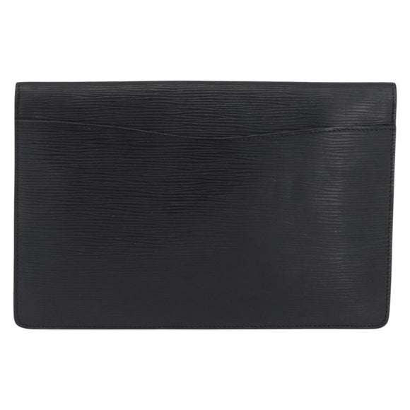 LOUIS VUITTON Epi Montaigne 27 Clutch Bag Black M52652 LV Auth ARZ117