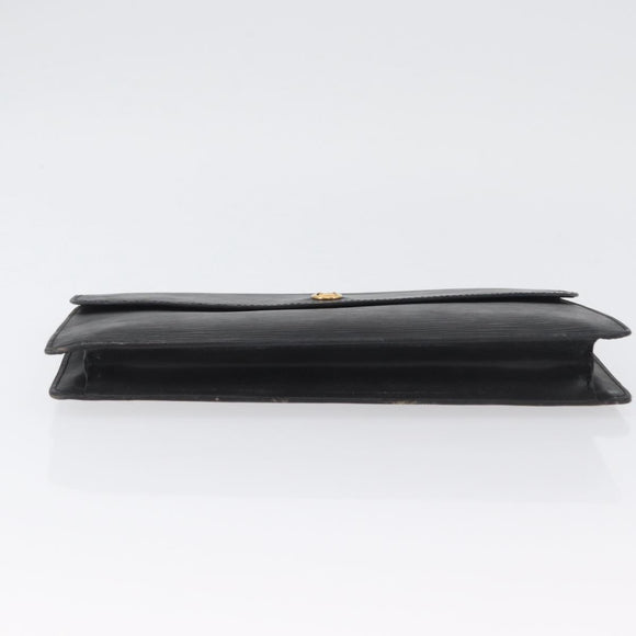 LOUIS VUITTON Epi Montaigne 27 Clutch Bag Black M52652 LV Auth ARZ117