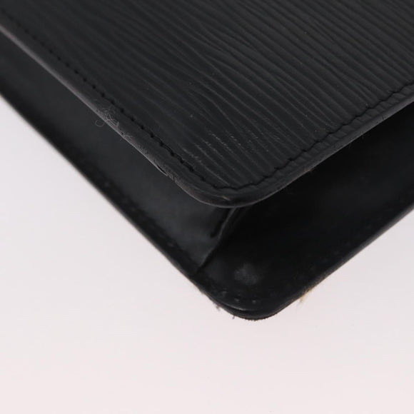 LOUIS VUITTON Epi Montaigne 27 Clutch Bag Black M52652 LV Auth ARZ117