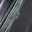 CELINE Horse Carriage Shoulder Bag Leather Black Gold Auth ARZ121-18