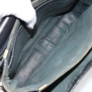 CELINE Horse Carriage Shoulder Bag Leather Black Gold Auth ARZ121-11